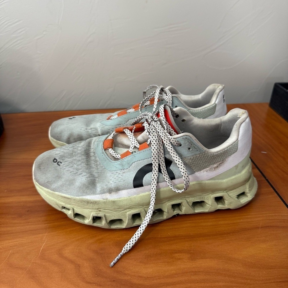 On Running Cloudmonster Mens Running Shoes Glacier/Meadow 8